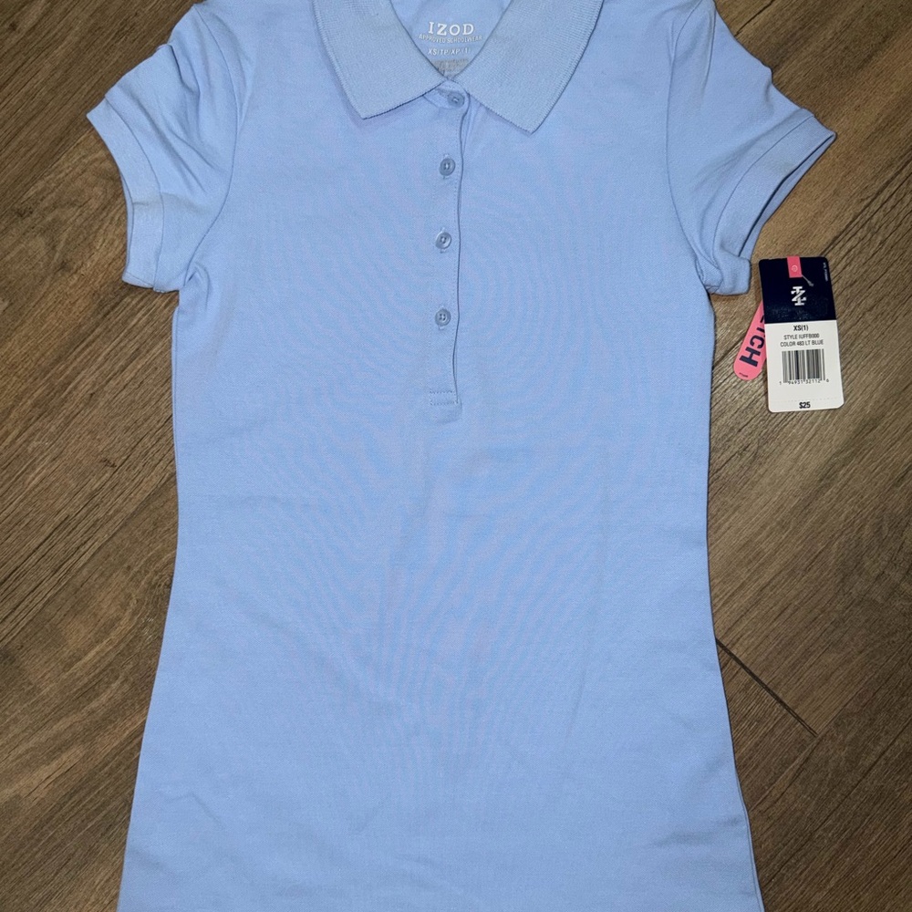 IZOD Women's Sky Blue Button Down Shirt
